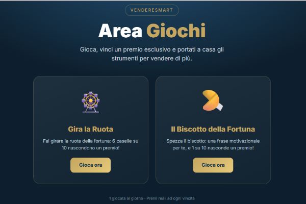 Gioca e Vinci con VendereSmart: un premio al giorno, gratis